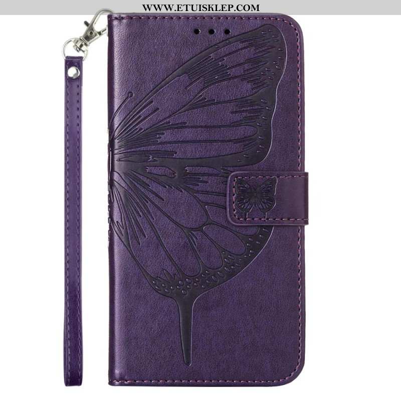 Etui Folio do Poco X5 5G Kwiatowy Motyl